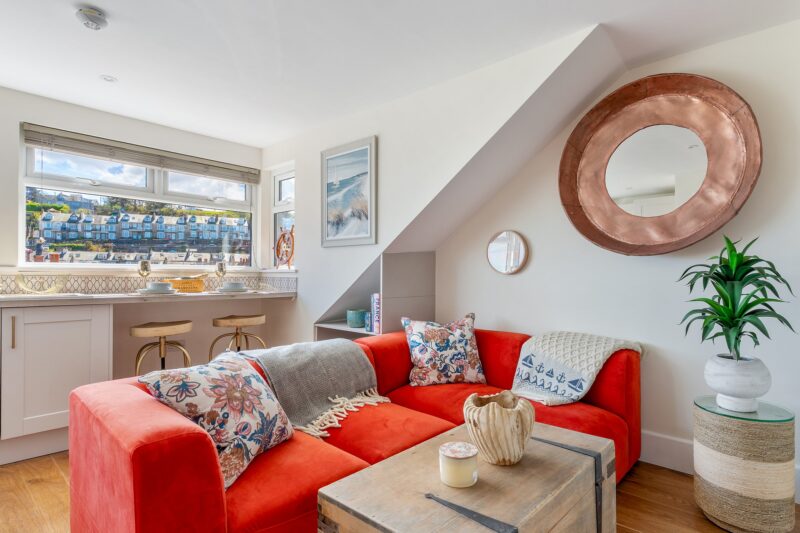 Airbnb photography in St Ives,Cornwall 38 Relaxing seating area in Cornish Airbnb