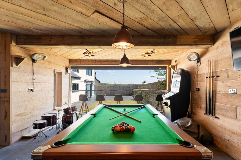 Airbnb photography in Camelford near Tintagel 32 pool table in a cornwall airbnb