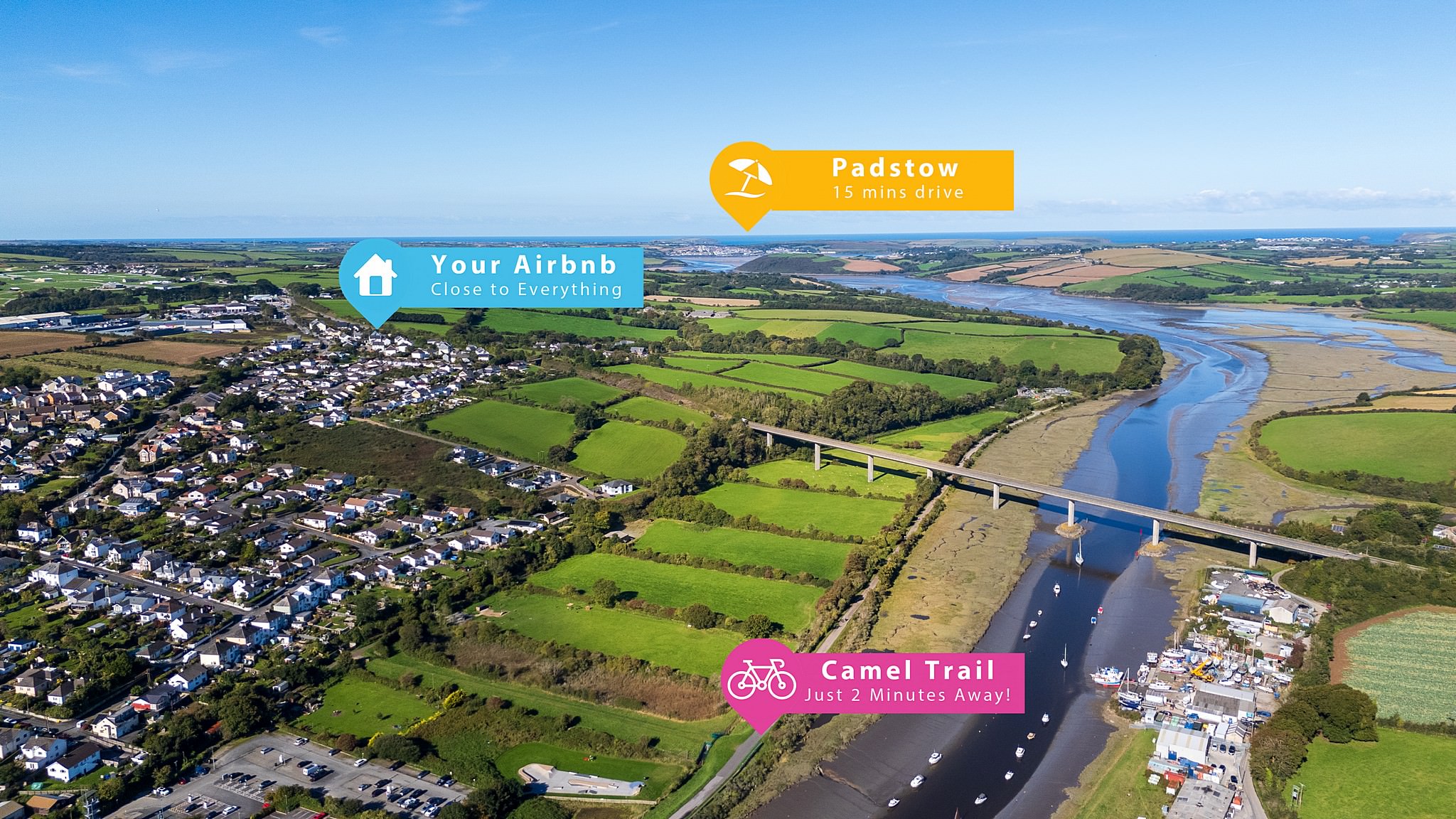 Airbnb Photography in Wadebridge: How Stunning Photos Boost Your Bookings 25 Drone photography for your airbnb in wadebridge